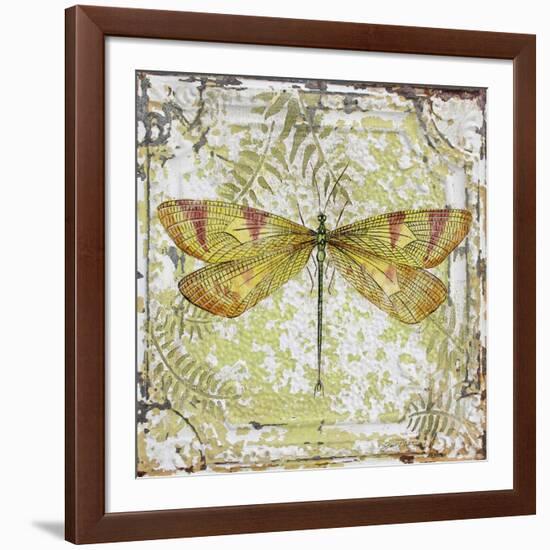 Dragonfly-A On Tin Tile-Jean Plout-Framed Giclee Print