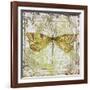Dragonfly-A On Tin Tile-Jean Plout-Framed Giclee Print