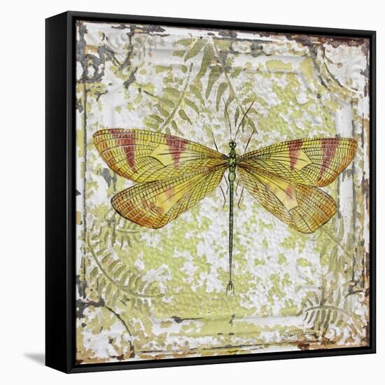 Dragonfly-A On Tin Tile-Jean Plout-Framed Stretched Canvas