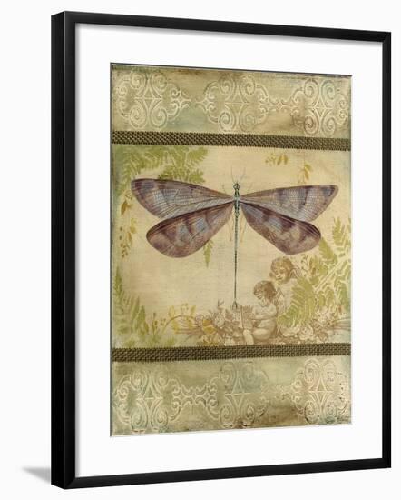 Dragonfly Among The Ferns-A-Jean Plout-Framed Giclee Print