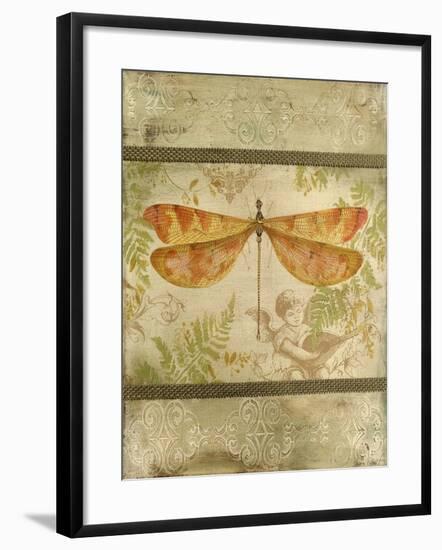 Dragonfly Among The Ferns-C-Jean Plout-Framed Giclee Print