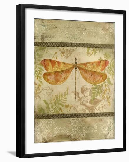 Dragonfly Among The Ferns-C-Jean Plout-Framed Giclee Print