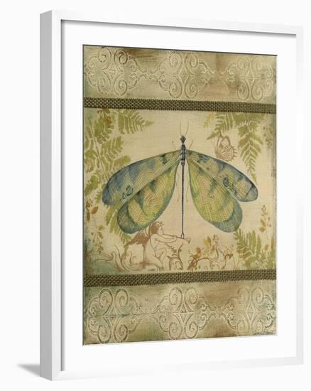 Dragonfly Among The Ferns-Jean Plout-Framed Giclee Print