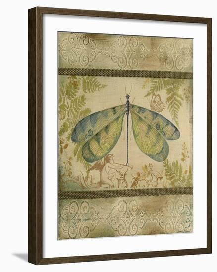 Dragonfly Among The Ferns-Jean Plout-Framed Giclee Print