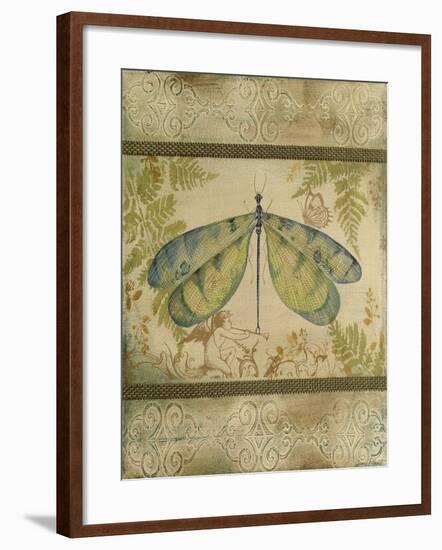 Dragonfly Among The Ferns-Jean Plout-Framed Giclee Print