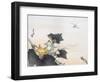 Dragonfly and a Pumpkin Blossom-Ogata Gekko-Framed Giclee Print