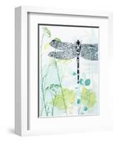 Dragonfly And The Healing Plant-Trudy Rice-Framed Art Print