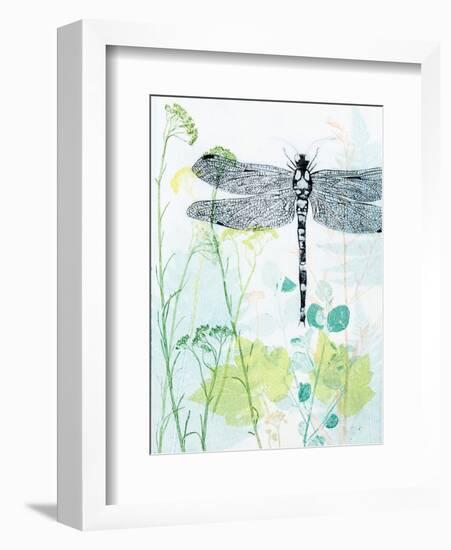 Dragonfly And The Healing Plant-Trudy Rice-Framed Art Print