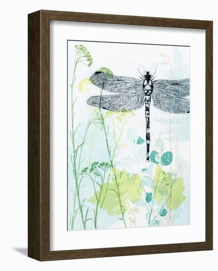 Dragonfly And The Healing Plant-Trudy Rice-Framed Art Print