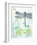 Dragonfly And The Healing Plant-Trudy Rice-Framed Art Print