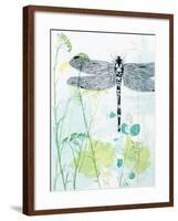 Dragonfly And The Healing Plant-Trudy Rice-Framed Art Print