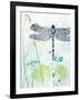 Dragonfly And The Healing Plant-Trudy Rice-Framed Art Print