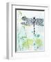 Dragonfly And The Healing Plant-Trudy Rice-Framed Art Print