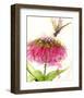 Dragonfly and Zinnia-Dawn Derman-Framed Art Print