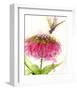 Dragonfly and Zinnia-Dawn Derman-Framed Art Print