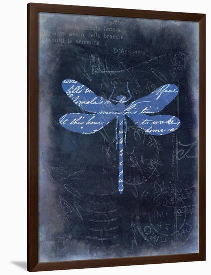 Dragonfly Blue 1-Kimberly Allen-Framed Art Print