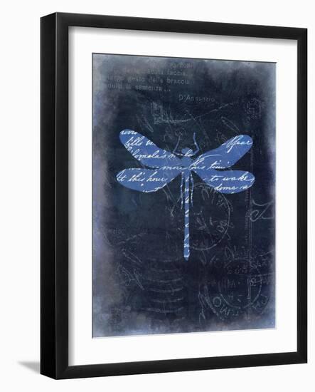 Dragonfly Blue 1-Kimberly Allen-Framed Art Print