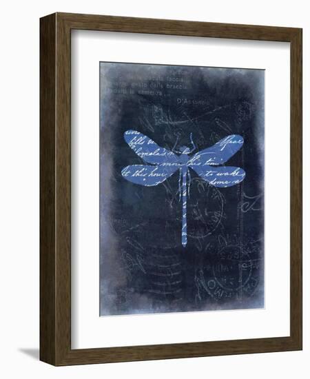 Dragonfly Blue 1-Kimberly Allen-Framed Art Print