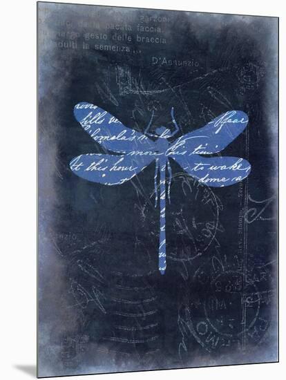 Dragonfly Blue 1-Kimberly Allen-Mounted Art Print