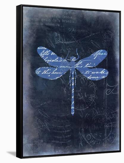 Dragonfly Blue 1-Kimberly Allen-Framed Stretched Canvas