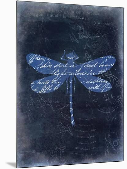 Dragonfly Blue 2-Kimberly Allen-Mounted Art Print