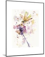 Dragonfly & Dandelion-Sillier than Sally-Mounted Art Print