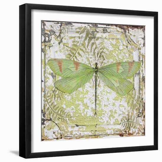 Dragonfly-E On Tin Tile-Jean Plout-Framed Giclee Print