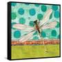 Dragonfly Earthtones-Robbin Rawlings-Framed Stretched Canvas