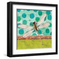 Dragonfly Earthtones-Robbin Rawlings-Framed Art Print