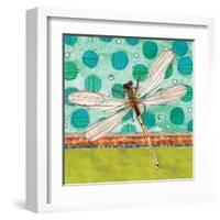 Dragonfly Earthtones-Robbin Rawlings-Framed Art Print