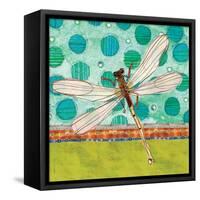 Dragonfly Earthtones-Robbin Rawlings-Framed Stretched Canvas