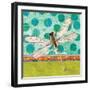 Dragonfly Earthtones-Robbin Rawlings-Framed Art Print