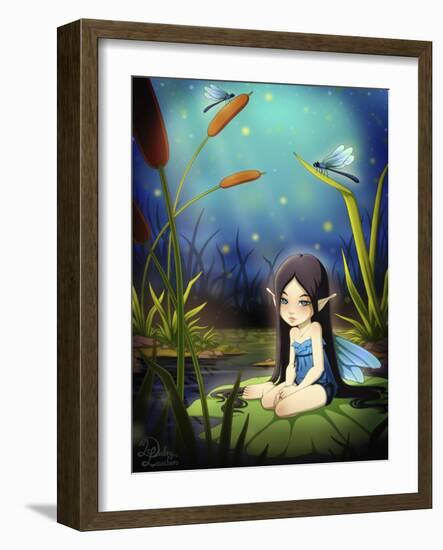 Dragonfly Evening-Dalliann-Framed Giclee Print