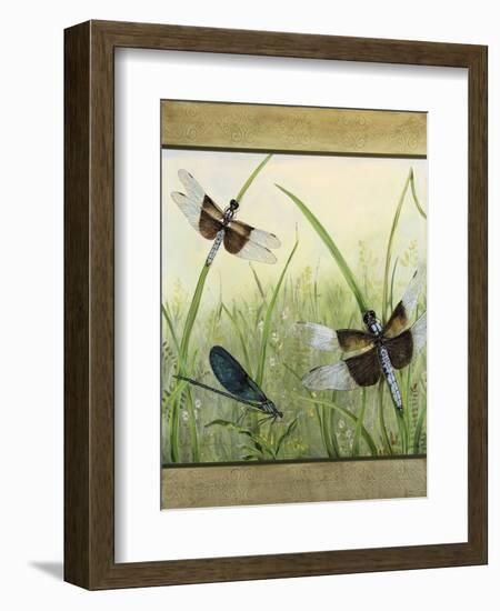 Dragonfly Friends-boarder-Jean Plout-Framed Giclee Print