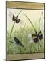 Dragonfly Friends-boarder-Jean Plout-Mounted Giclee Print