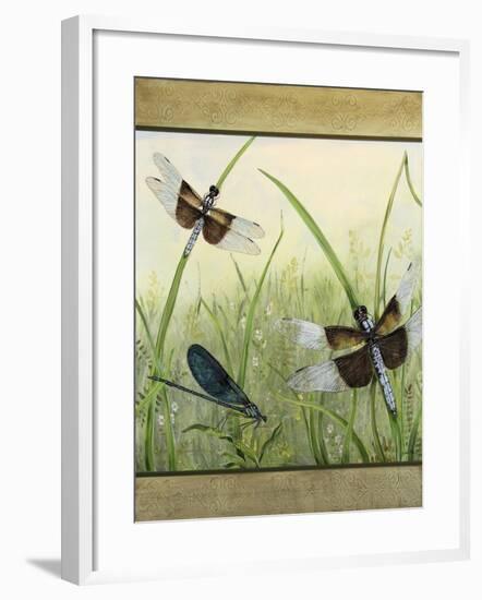 Dragonfly Friends-boarder-Jean Plout-Framed Giclee Print