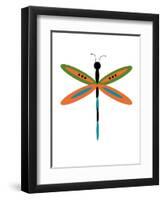 Dragonfly Goes Mod Three-Jan Weiss-Framed Art Print