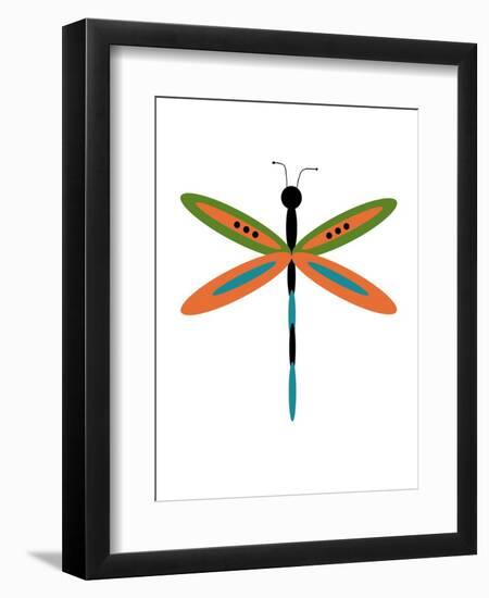 Dragonfly Goes Mod Three-Jan Weiss-Framed Art Print