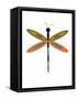 Dragonfly Goes Mod Three-Jan Weiss-Framed Stretched Canvas