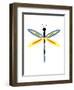 Dragonfly Goes Mod Two-Jan Weiss-Framed Art Print