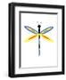 Dragonfly Goes Mod Two-Jan Weiss-Framed Art Print