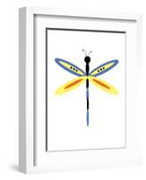Dragonfly Goes Mod Two-Jan Weiss-Framed Art Print