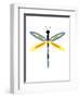 Dragonfly Goes Mod Two-Jan Weiss-Framed Art Print