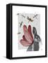 Dragonfly Hare-Fab Funky-Framed Stretched Canvas