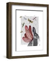 Dragonfly Hare-Fab Funky-Framed Art Print