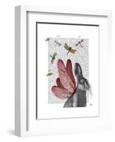 Dragonfly Hare-Fab Funky-Framed Art Print