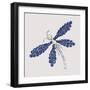 Dragonfly Jewel-Continental School -Framed Premium Giclee Print