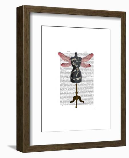 Dragonfly Mannequin-Fab Funky-Framed Art Print