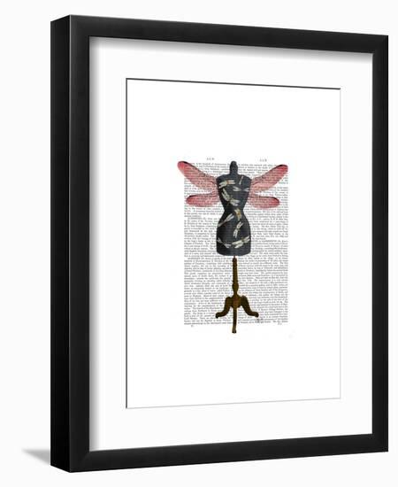 Dragonfly Mannequin-Fab Funky-Framed Art Print