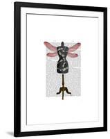 Dragonfly Mannequin-Fab Funky-Framed Art Print